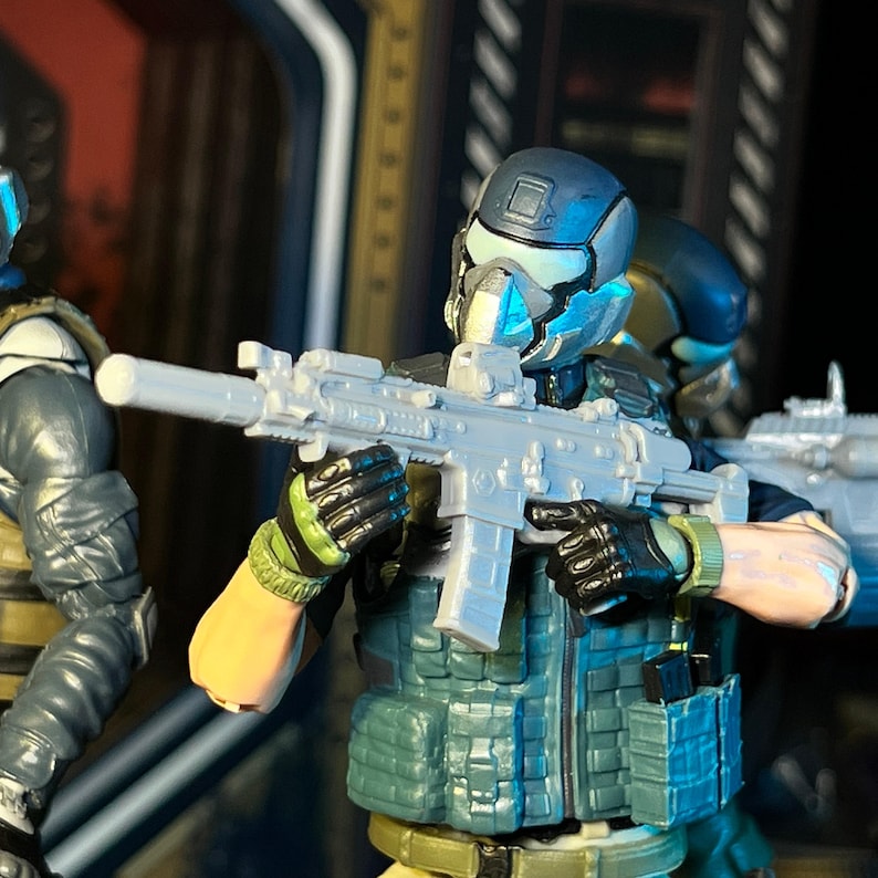 Scar L Ultralight Raider Rifle 1:12 or 1/18 Toy Accessory (Unfinished, Made to Order) image 1