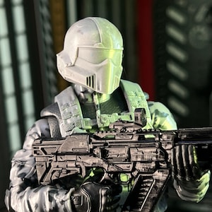 B-01 Democracy Soldier 3D Printed Head Sculpt (Unfinished, Made to Order)