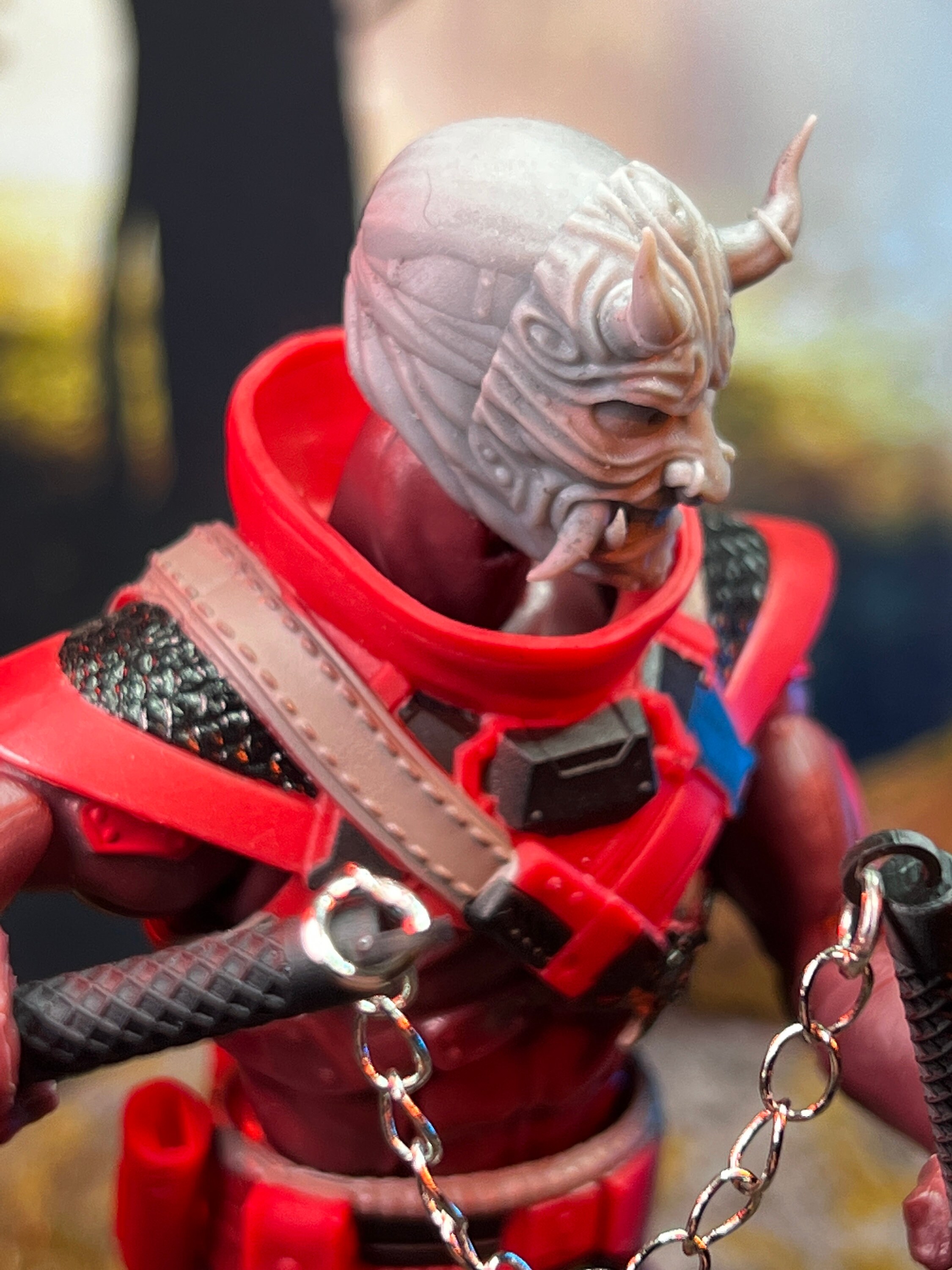 Devil Oni Ninja Custom 3D Printed Head Sculpt unfinished - Etsy Australia