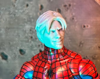 Petey, the Amazing Spider Half Mask 3D Printed Head Sculpt (Unfinished, Made to Order)