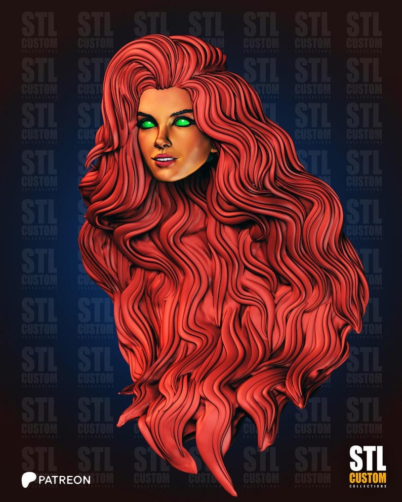Alien Warrior Princess- Smile- 3D File Library Custom Print- 3D Printed ...