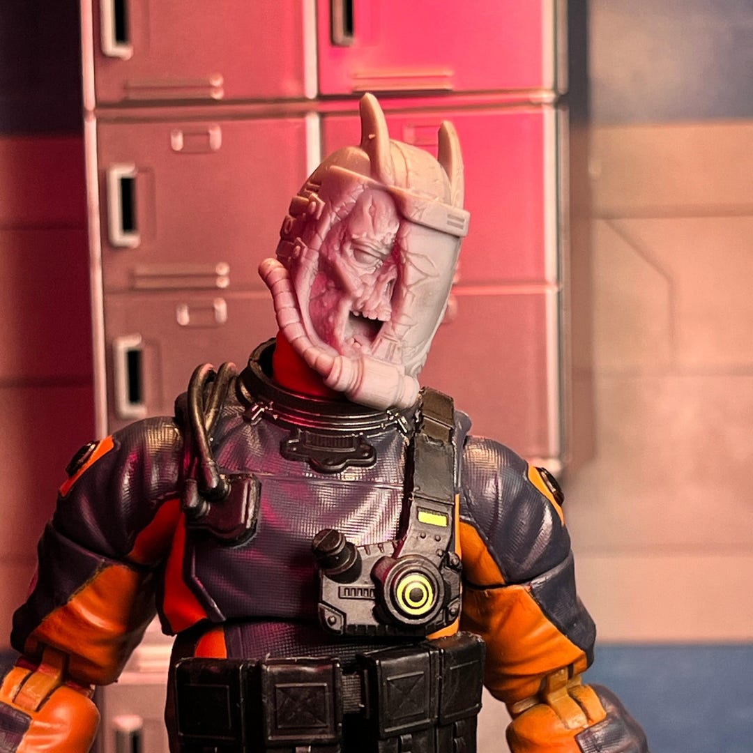 Zombie Alpha Toxic Snakebite Chem Trooper 3D Printed Head Sculpt ...