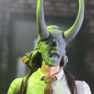 Ultimate Multiversal God of Mischief 3D Printed Head Sculpt (Unfinished, Made to Order)