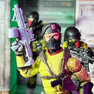 M4 Double Drum Super SBR Ultralight Rifle with ACOG Reflex Hybrid Sight 1:12 Scale Toy Accessory (Unfinished, Made to Order)