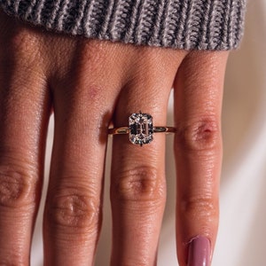 2.5 CT Emerald Cut Lab Grown Diamond Engagement Ring, IGI Certified F/VS2 Lab Created Diamond Wedding Ring, 14K Yellow Gold Anniversary Ring