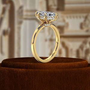 IGI Certified 1.5 Carat Marquise Cut Lab Grown Diamond Ring, D/VS2 Marquise Lab Diamond Engagement Ring, 14k yellow Gold Wedding Ring Gift