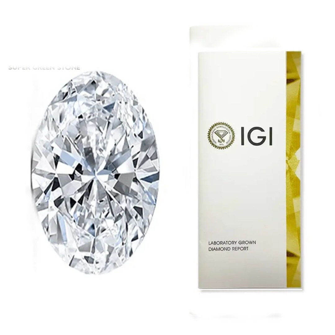 IGI Certified Oval Cut Lab Grown Diamond, 1 CT Oval Cut F/VS1 Lab ...