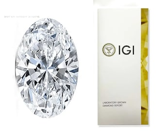 IGI Certified Oval Cut Lab Grown Diamond, 1 CT Oval Cut F/VS1 Lab Created Diamond, CVD Lab Grown Diamond For Custom Engagement Ring For Her