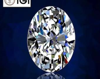 IGI Certified Oval Cut Lab Grown Diamond, 1 CT Oval Cut E/VS2 Lab Created Diamond, Lab Grown Diamond For Custom Engagement Ring, CVD Diamond