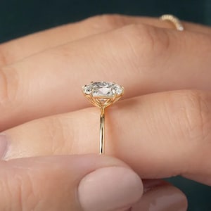 1 CT Round Cut Diamond Engagement Ring, F/VS2 Lab Grown Diamond Ring, IGI Certified Solitaire Diamond Ring, Solid 14K White Gold Ring Gift