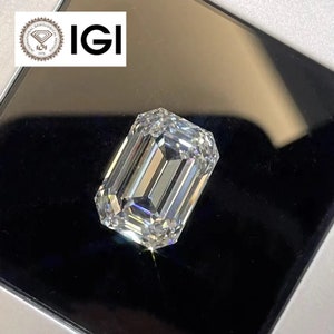 IGI Certified Lab Grown Diamond, 1 CT Emerald Cut Lab Created Diamond For Engagement Ring, IGI Certified Cvd Diamond For Custom Wedding Ring