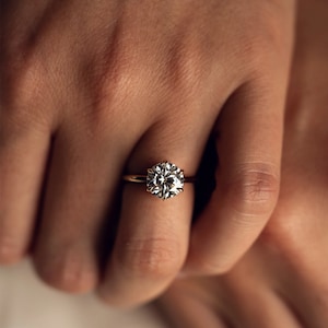 2 CT IGI Certified Solitaire Lab Grown Diamond Engagement Ring, Round Cut Diamond Wedding Ring, 14K White Gold Anniversary Ring, Bridal Ring