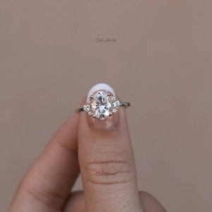 IGI Certified Diamond Engagement Ring, 2.5 CT Oval Cut Lab Grown Diamond Wedding Ring, 14K White Gold Ring, Anniversary Gift Ring For Her