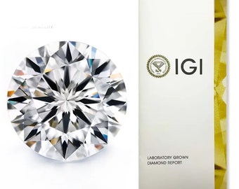 IGI gecertificeerde Lab Grown Diamond, 1 CT Round Cut Lab Created Diamond, F/VS1 IGI Certified Diamond, Lab Grown Diamond voor verlovingsring