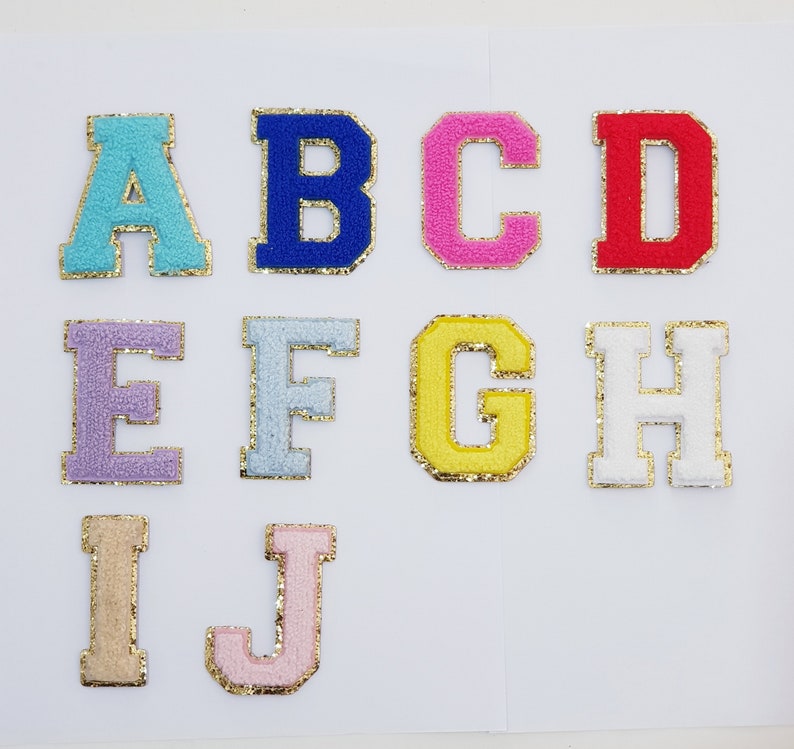 Chenille Patch Letter Patches Phoenix Mall Iron Sew on Retro Weekly update Alphabet Em