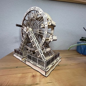 Download digitale SVG - Ruota panoramica tagliata al laser, Fiera, Carnevale, Glowforge, Taglio laser, Natività, Modello, Kit