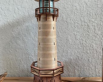 Lighthouse Laser Cut Miniature Model Coastal Nautical Decor SVG Digital Download