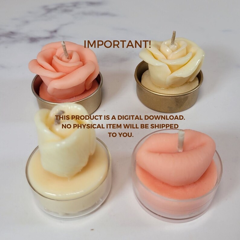 Candle Making PDF Tutorial Cactus Hearts Lip Rose Candle Etsy