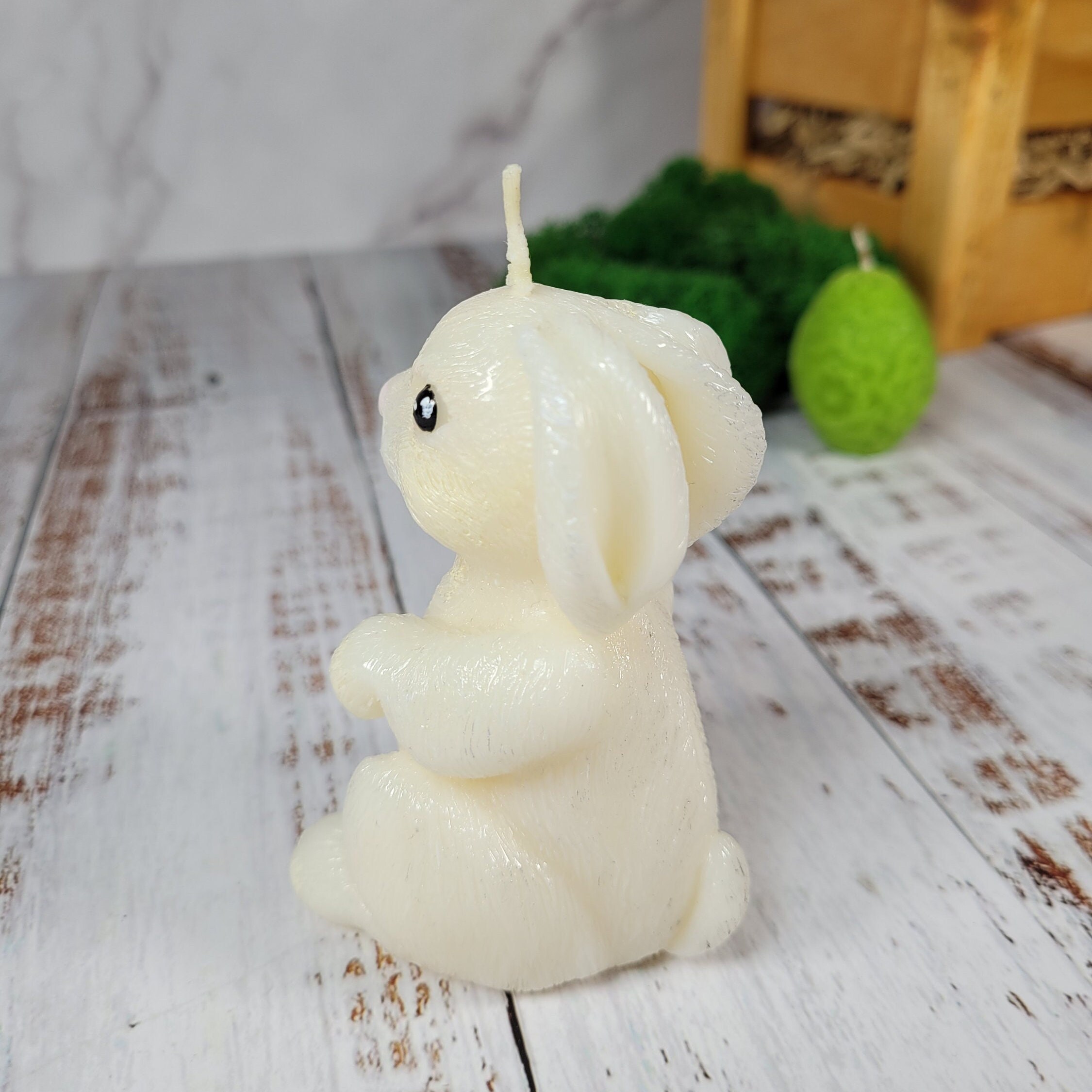 Rabbit Souvenir Cute Birthday Candle, Beeswax Candle, Funny Easter Gift ...
