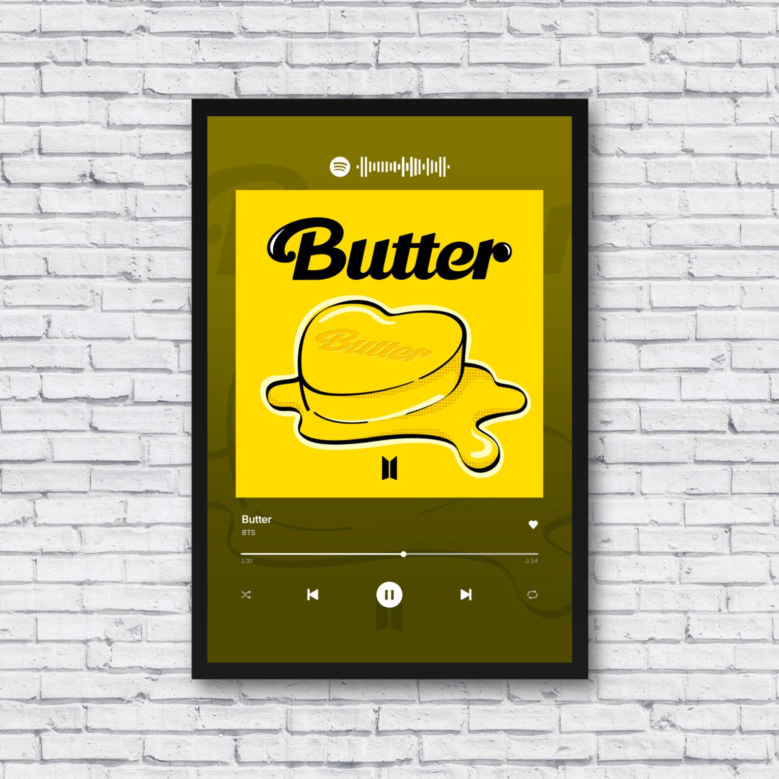 BTS Butter Spotify Scan & Play Layout Etsy