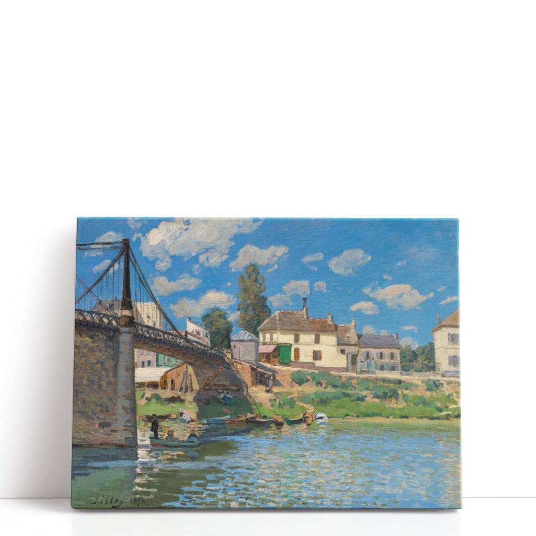Alfred Sisley Painting, the Bridge at Villeneuve La Garenne