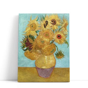 Vincent Van Gogh Painting – Vase with Twelve Sunflowers, 1888–1889 | Large Flower Canvas Wall Art & Classic Art Prints for Home Décor