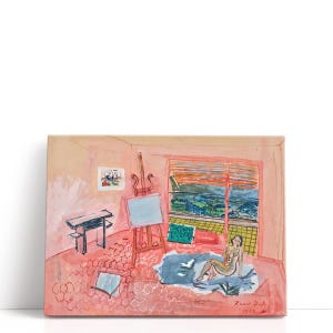 Raoul Dufy Art, Nu Dans L’Atelier Rouge De Vence - Canvas Print Wall Art