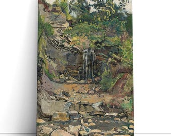 Ferdinand Hodler Art, Waterfall In The Savoy Region | Canvas Print Wall Art