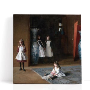 John Singer Sargent Artwork – The Daughters of Edward Darley Boit | Big Victorian Children Portrait, Classic Historical Family Canvas Print