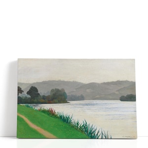 Félix Vallotton Artwork – Seine At Tournedos, 1922 | Soothing Nature Prints & Scenic River Wall Art in Post Impressionist Style for Decor