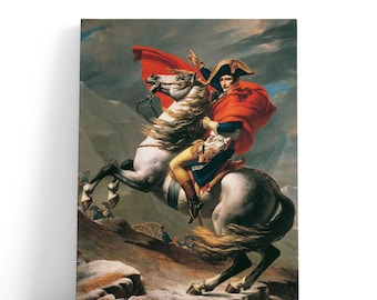 Jacques Louis David Painting, Napoleon Crossing the Alps | Canvas Print Wall Art