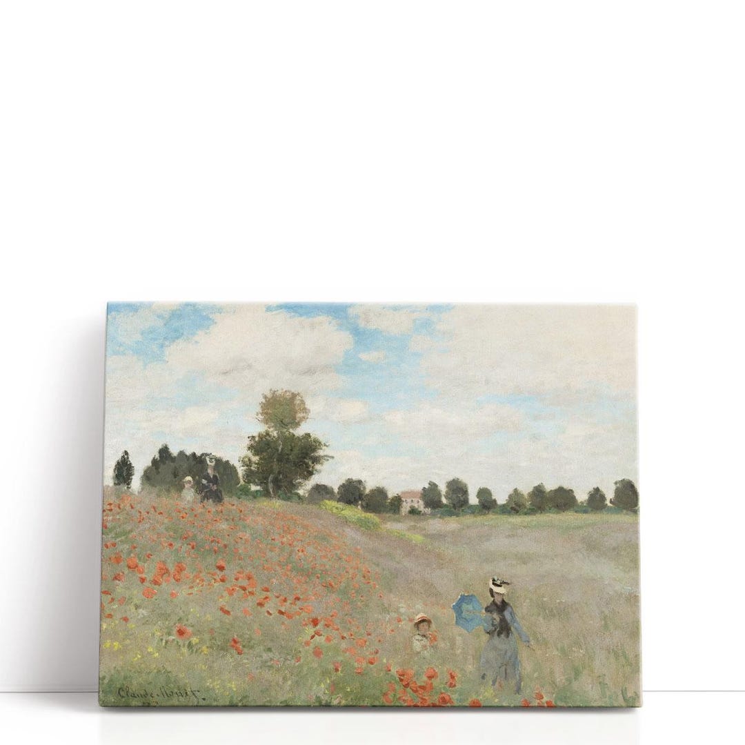 Claude Monet Prints, the Poppy Field Near Argenteuil, 1873 | Canvas ...