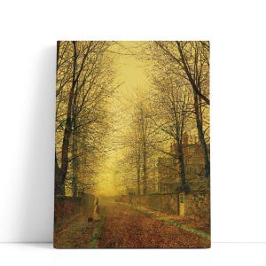 John Atkinson Grimshaw Art, In Autumn’s Golden Glow, 1879 | Canvas Print Wall Art