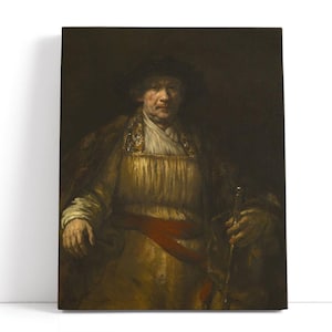 Dipinto di Rembrandt van Rijn – Autoritratto, 1658 / Eleganti ritratti su tela e stampe vintage, decorazioni murali per interni classici senza tempo