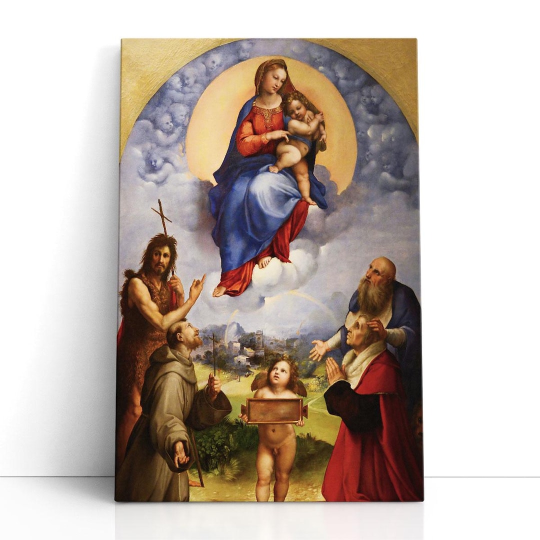 Raphael Painting, Madonna of Foligno | Canvas Print Wall Art - Etsy