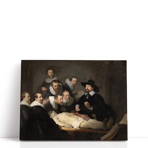 Rembrandt van Rijn Artwork – The Anatomy Lesson of Dr Nicolaes Tulp, 1632 | Baroque Anatomy Teaching Print & Science Illustration Art