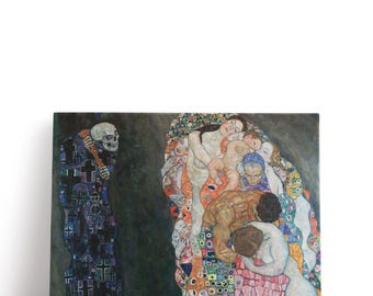 Gustav Klimt Painting, Death and Life, 1910-15 | Canvas Print Wall Art