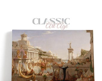 Thomas Cole Painting, The Course of Empire 3 – The Consummation of Empire, 1836 – Canvas Print Wall Art