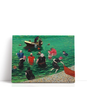 Félix Vallotton Print – La Baignade À Etretat, 1899 | Impressionist Bathing Scene Art & Beach Wall Decor for Coastal Interiors