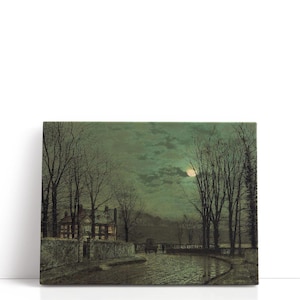 John Atkinson Grimshaw Painting, November Moonlight, 1883 | Canvas Print Wall Art