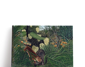Henri Rousseau Art, Fight Between a Tiger and a Buffalo, 1908 – Canvas Print Wall Art