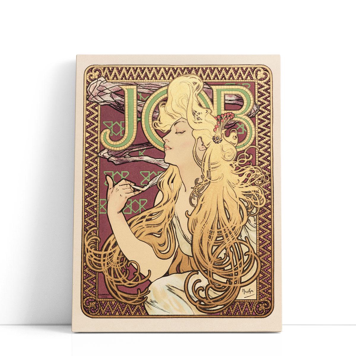 Alphonse Mucha Artwork, Job Cigarettes, 1896 | Canvas Print Wall Art