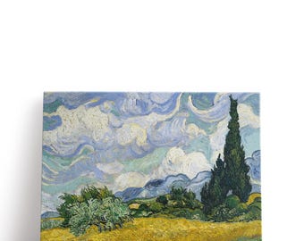 Vincent Van Gogh Art, Wheat Field with Cypresses, 1889 | Canvas Print Wall Art