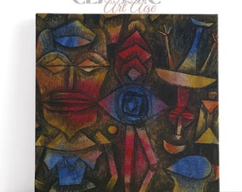 Paul Klee Art, Collection of Figurines, 1926 – Canvas Print Wall Art