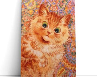 Louis Wain Art, Ginger Cat, 1931 | Canvas Print Wall Art