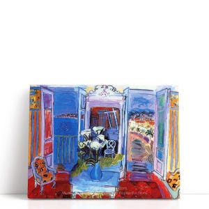 Raoul Dufy Art, Interior With Open Windows - Canvas Print Wall Art