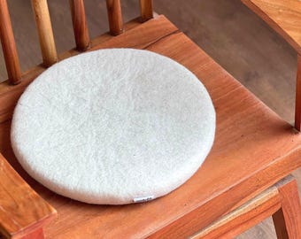 Conjunto de 2 almofadas de lã personalizáveis para cadeiras - Almofada de assento para casa e escritório - Almofadas confortáveis para cadeiras internas e externas