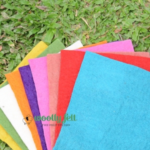 Merino Wool Felt Sheets, More Than 70 colors, 100% Wool Felt Patch 30 x 30 cm, Soft Felt, Craft Felt, Premium Felt, Multiple Sizes Available