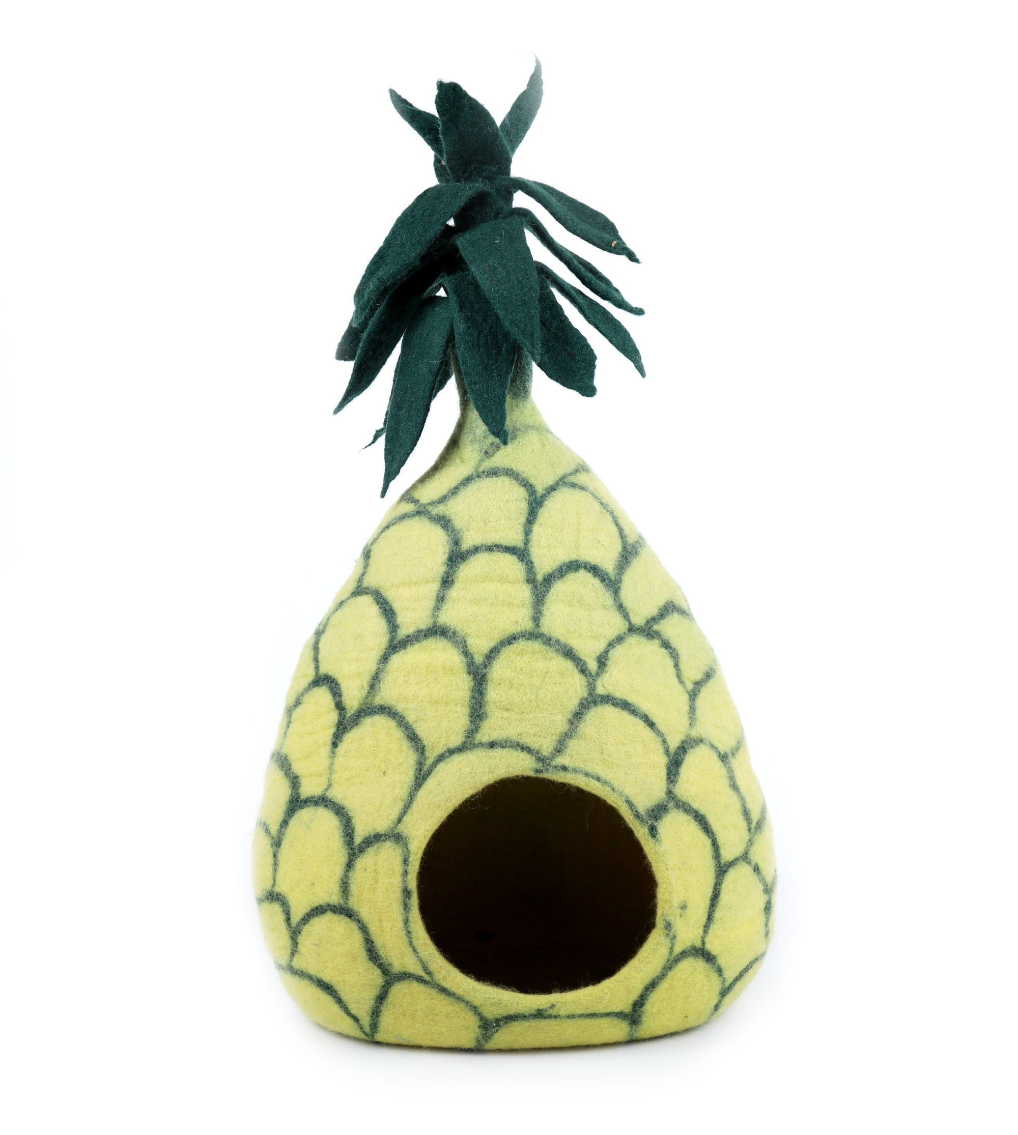 Felt Pineapple Cat Cave Handmade Wool Cat Furniture Pet Etsy