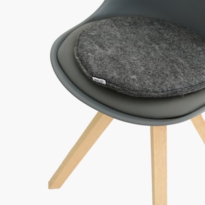Dark Round Seat Pad - Wool Felted Seat Pad - Woolly Felt Seat Pad - Floor Seating Pad - Foam Chair Pad